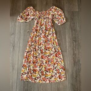 Billabong Floral Off-Shoulder Midi Dress